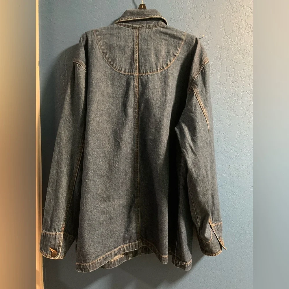 Vintage Bill Blass Jeanswear Woman’s Denim Chore Jacket Barn Coat 90’s Size 1X - Picture 16 of 16